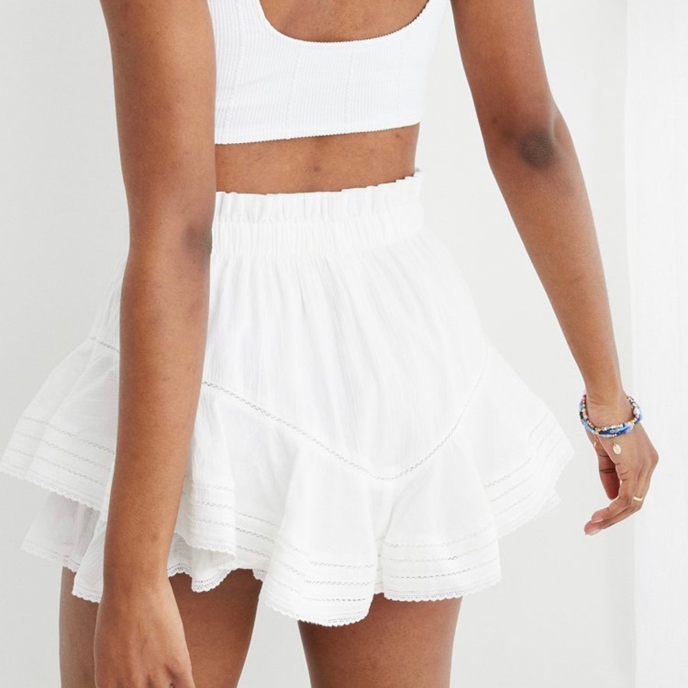 Aerie Rock ruffle skort